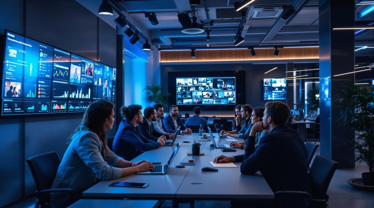 影像时代71现代化媒体公司办公环境，创意团队协作工作